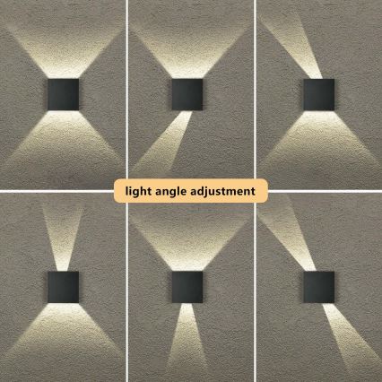 Brilagi - LED-ulkoseinävalaisin DOUBLERAY LED/4W/230V musta IP65