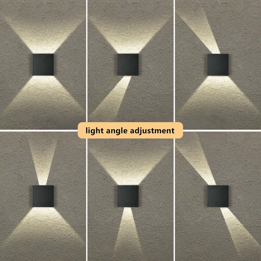 Brilagi - LED-ulkoseinävalaisin DOUBLERAY LED/4W/230V musta IP65