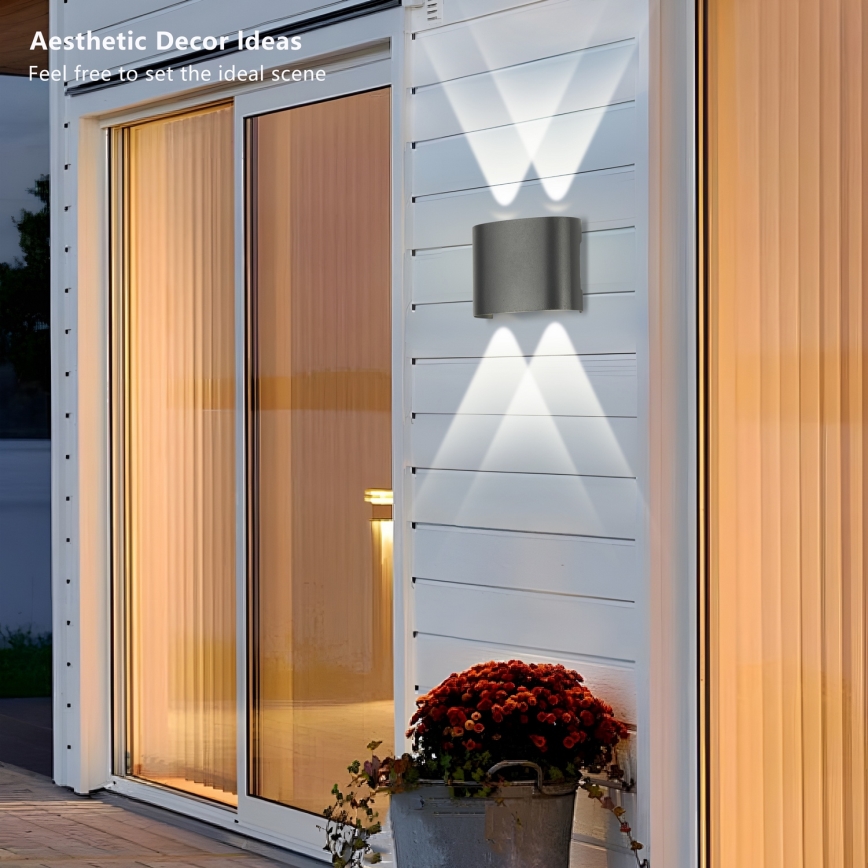 Brilagi - LED-ulkoseinävalaisin FLAREBOX LED/4W/230V antrasiitti IP65