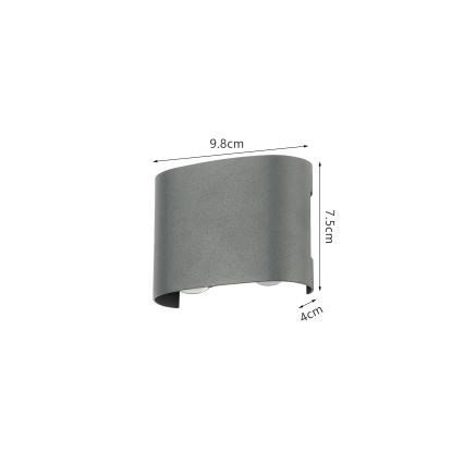 Brilagi - LED-ulkoseinävalaisin FLAREBOX LED/4W/230V antrasiitti IP65