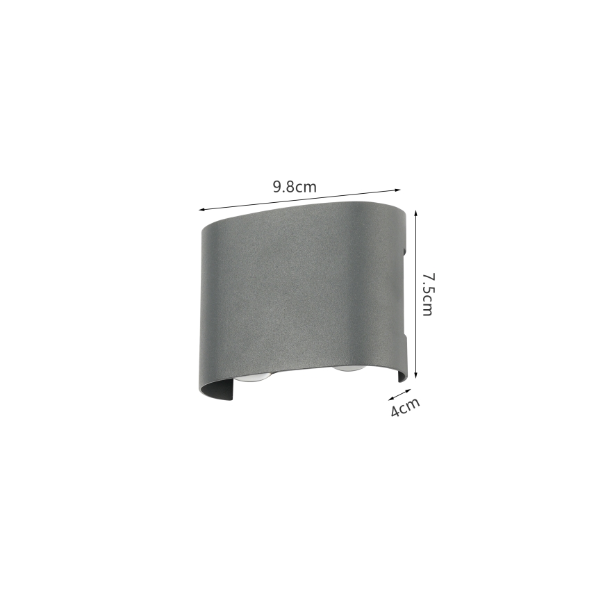 Brilagi - LED-ulkoseinävalaisin FLAREBOX LED/4W/230V antrasiitti IP65