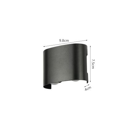 Brilagi - LED Ulkoseinävalaisin FLAREBOX LED/4W/230V musta IP65