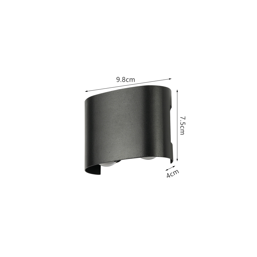 Brilagi - LED Ulkoseinävalaisin FLAREBOX LED/4W/230V musta IP65