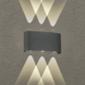 Brilagi - LED ulkoseinävalaisin FLAREBOX LED/6W/230V antrasiitti IP65
