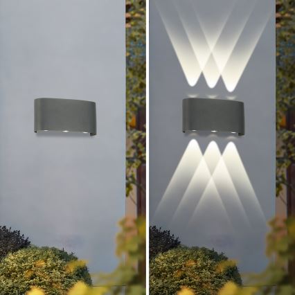 Brilagi - LED ulkoseinävalaisin FLAREBOX LED/6W/230V antrasiitti IP65