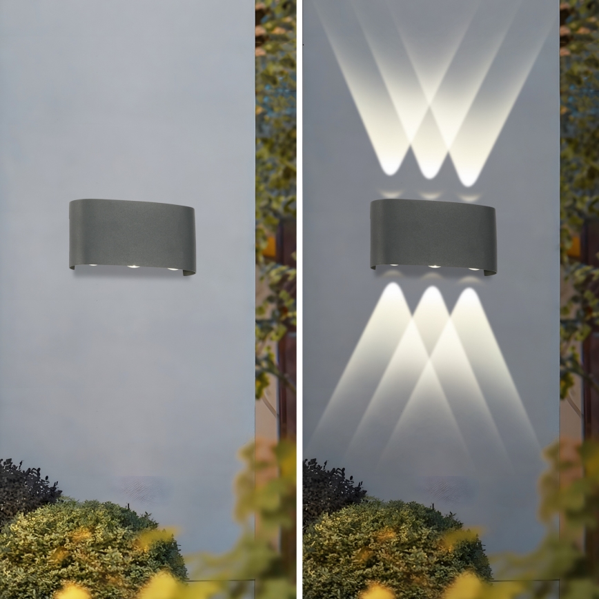 Brilagi - LED ulkoseinävalaisin FLAREBOX LED/6W/230V antrasiitti IP65