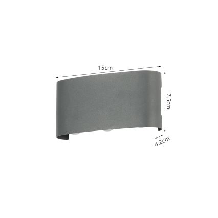 Brilagi - LED ulkoseinävalaisin FLAREBOX LED/6W/230V antrasiitti IP65