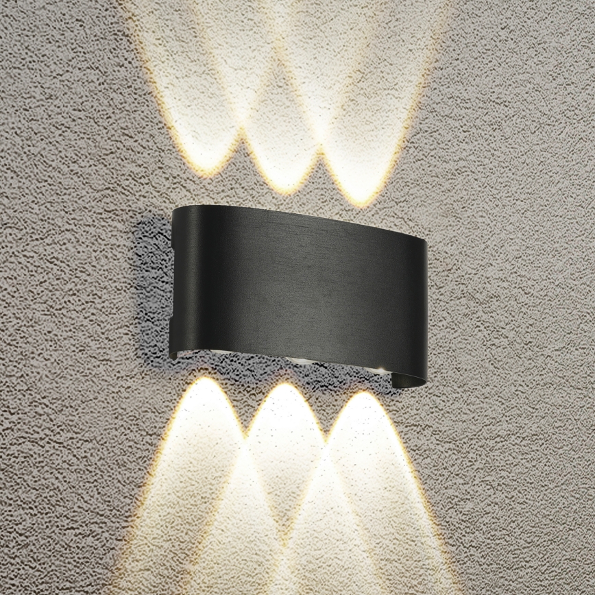 Brilagi - LED ulkoseinävalaisin FLAREBOX LED/6W/230V musta IP65