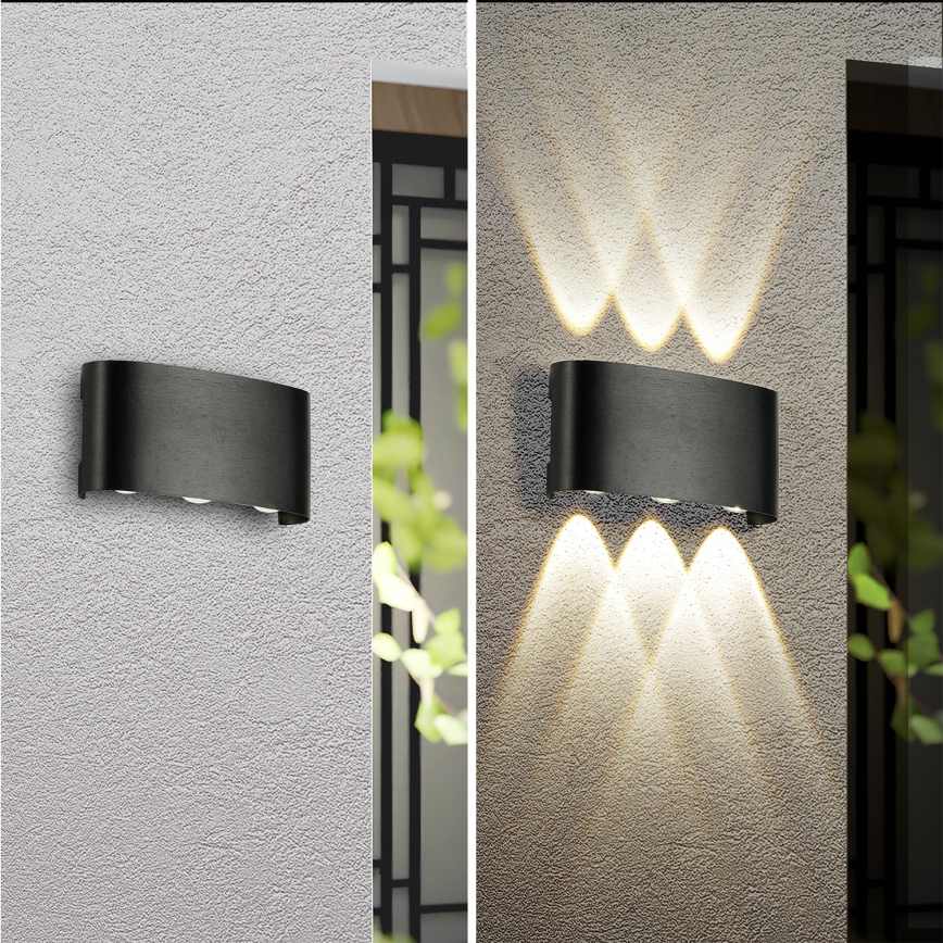 Brilagi - LED ulkoseinävalaisin FLAREBOX LED/6W/230V musta IP65