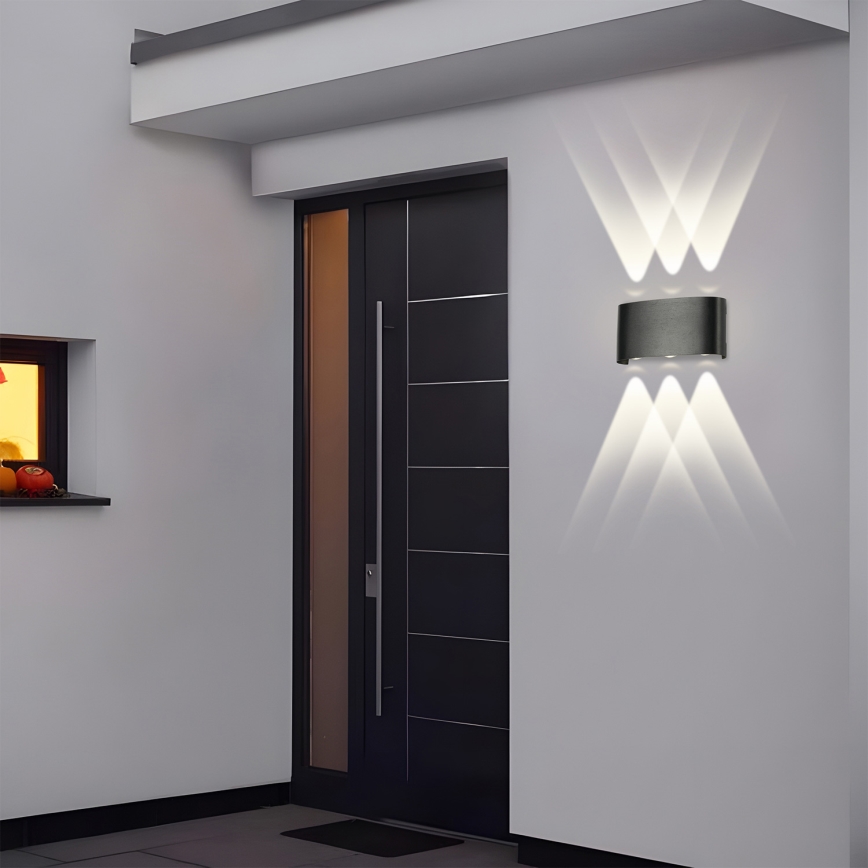 Brilagi - LED ulkoseinävalaisin FLAREBOX LED/6W/230V musta IP65