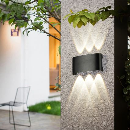 Brilagi - LED ulkoseinävalaisin FLAREBOX LED/6W/230V musta IP65