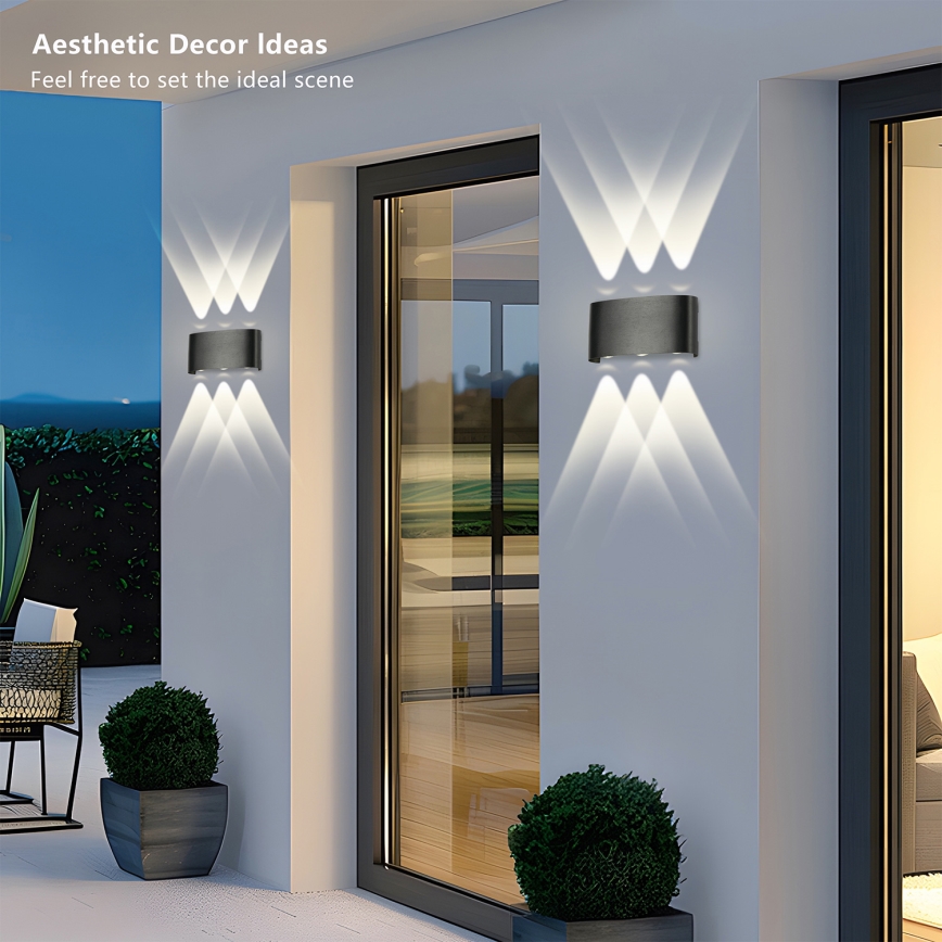 Brilagi - LED ulkoseinävalaisin FLAREBOX LED/6W/230V musta IP65