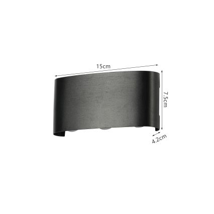 Brilagi - LED ulkoseinävalaisin FLAREBOX LED/6W/230V musta IP65