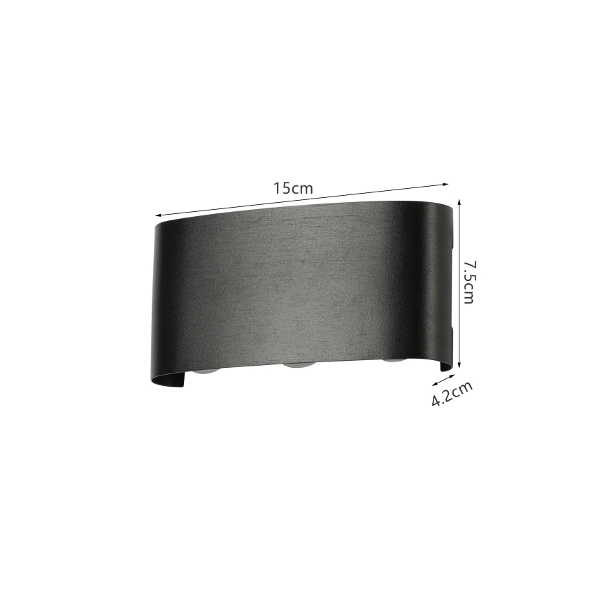 Brilagi - LED ulkoseinävalaisin FLAREBOX LED/6W/230V musta IP65
