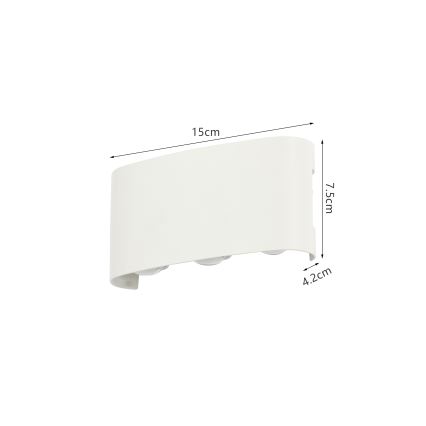 Brilagi - LED-ulkoseinävalaisin FLAREBOX LED/6W/230V valkoinen IP65
