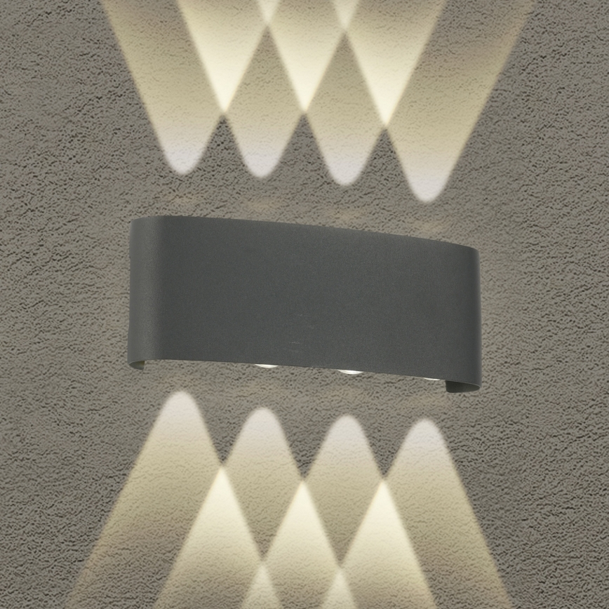 Brilagi - LED-ulkoseinävalaisin FLAREBOX LED/8W/230V antrasiitti IP65