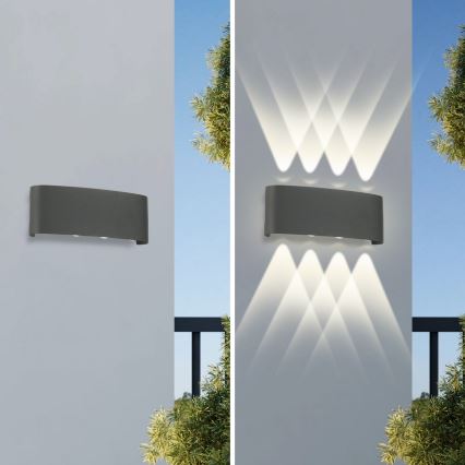 Brilagi - LED-ulkoseinävalaisin FLAREBOX LED/8W/230V antrasiitti IP65