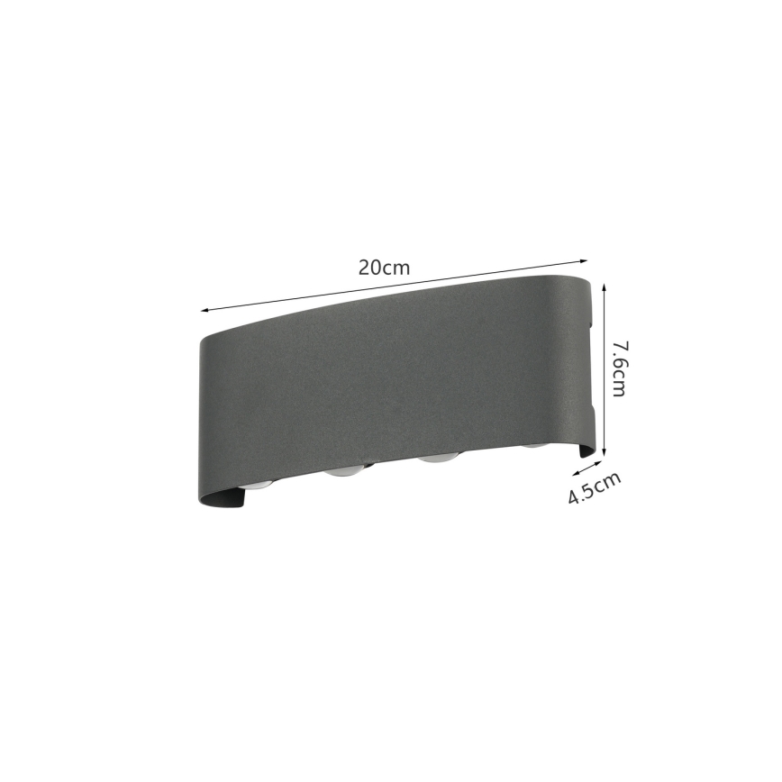 Brilagi - LED-ulkoseinävalaisin FLAREBOX LED/8W/230V antrasiitti IP65
