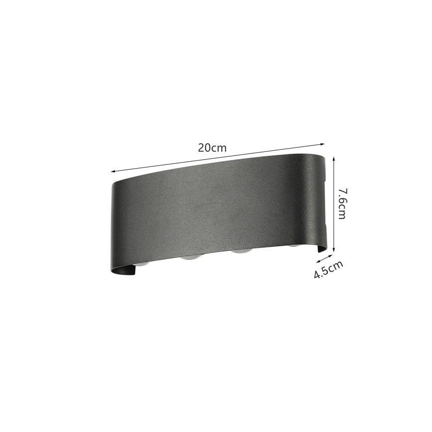 Brilagi - LED-ulkoseinävalaisin FLAREBOX LED/8W/230V musta IP65