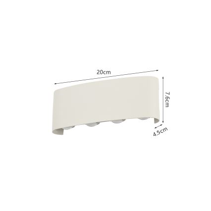 Brilagi - LED-ulkoseinävalaisin FLAREBOX LED/8W/230V valkoinen IP65