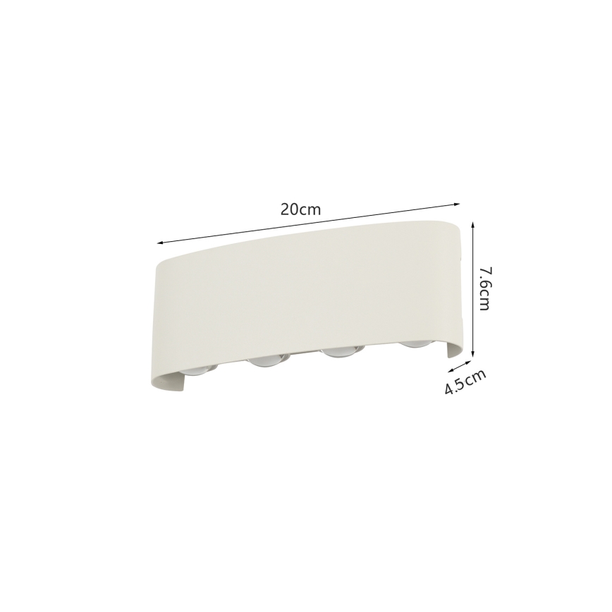 Brilagi - LED-ulkoseinävalaisin FLAREBOX LED/8W/230V valkoinen IP65