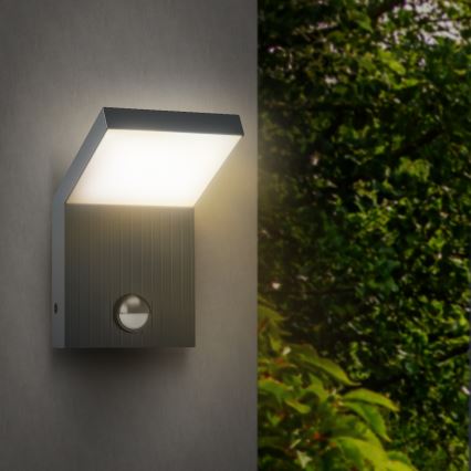 Brilagi - RIANO LED-ulkoseinävalaisin liiketunnistimella LED/8W/230V antrasiitti IP65