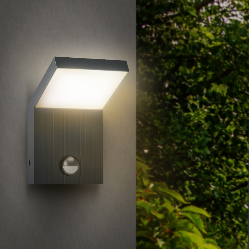 Brilagi - RIANO LED-ulkoseinävalaisin liiketunnistimella LED/8W/230V antrasiitti IP65
