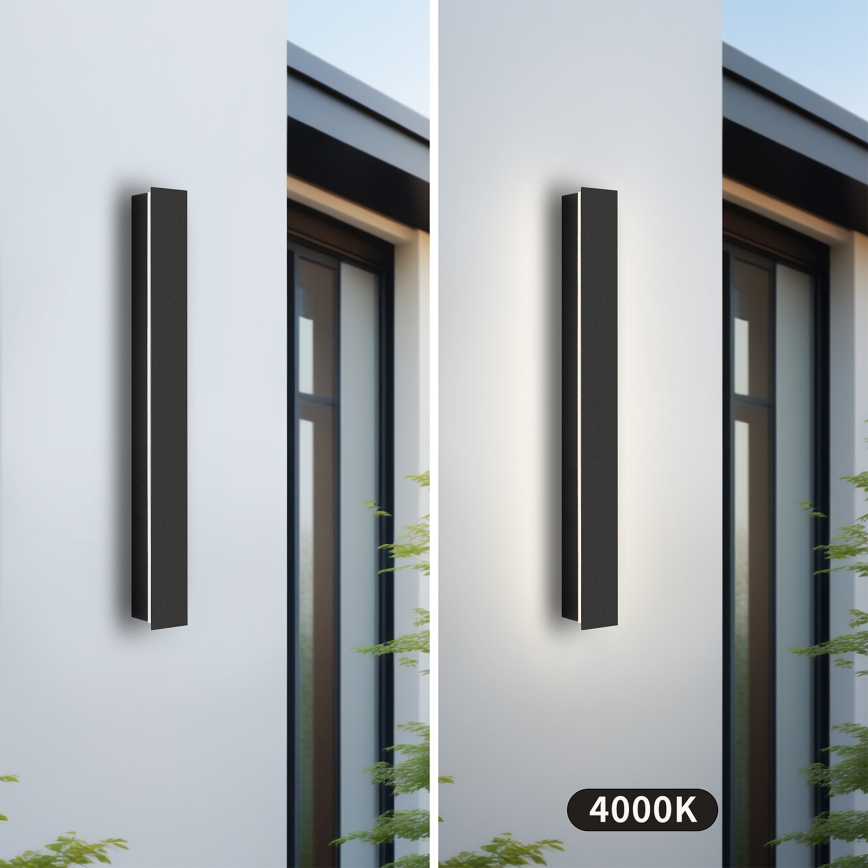 Brilagi - LED-ulkoseinävalaisin LINEAR LED/12W/230V 4000K IP65 50 cm musta CRI 90