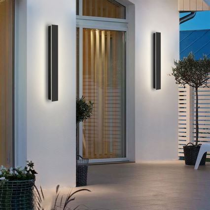 Brilagi - LED-ulkoseinävalaisin LINEAR LED/12W/230V 4000K IP65 50 cm musta CRI 90