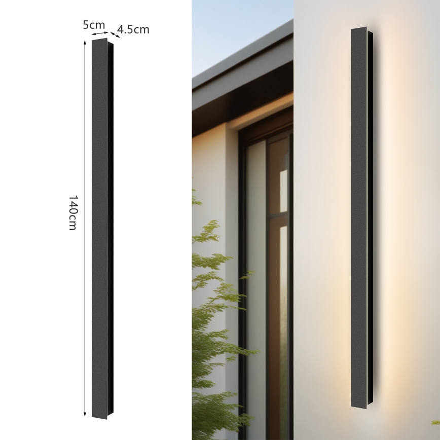 Brilagi - LED-seinävalaisin ulkokäyttöön LINEAR LED/32W/230V 4000K IP65 140 cm musta CRI 90