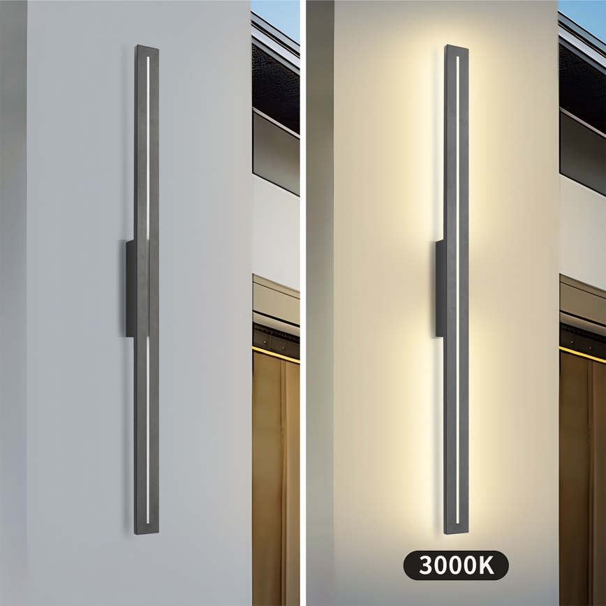 Brilagi - LINEO LED-ulkoseinävalaisin LED/24W/230V 3000K IP65 100 cm antrasiitti CRI 90