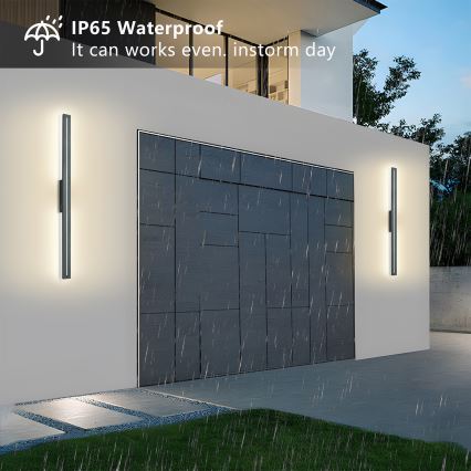 Brilagi - LINEO LED-ulkoseinävalaisin LED/24W/230V 3000K IP65 100 cm antrasiitti CRI 90