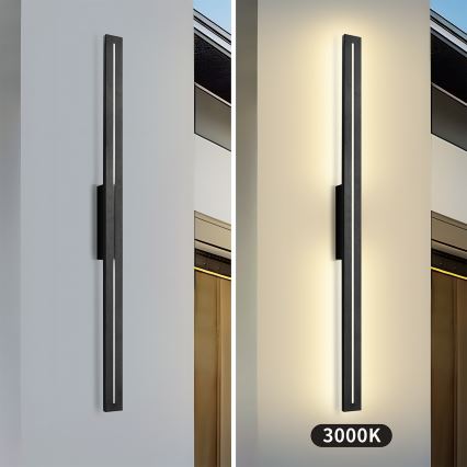 Brilagi - LINEO ulkoseinävalaisin LED/24W/230V 3000K IP65 100 cm musta CRI 90