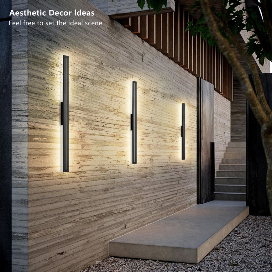 Brilagi - LINEO ulkoseinävalaisin LED/24W/230V 3000K IP65 100 cm musta CRI 90