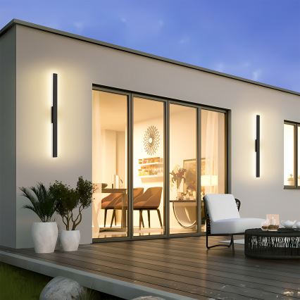 Brilagi - LUNA ulkoseinävalaisin LED/24W/230V 4000K IP65 100 cm musta CRI 90