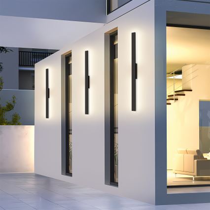 Brilagi - LUNA ulkoseinävalaisin LED/24W/230V 4000K IP65 100 cm musta CRI 90