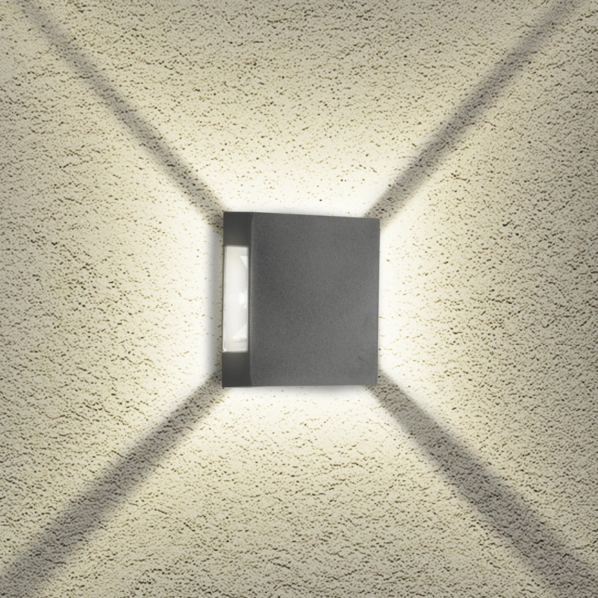 Brilagi - LED ulkoseinävalaisin QUADRAY LED/4W/230V antrasiitti IP65