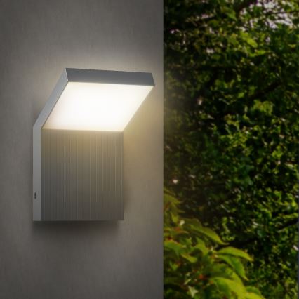 Brilagi - LED ulkoseinävalaisin RIANO LED/8W/230V hopeanvärinen IP65