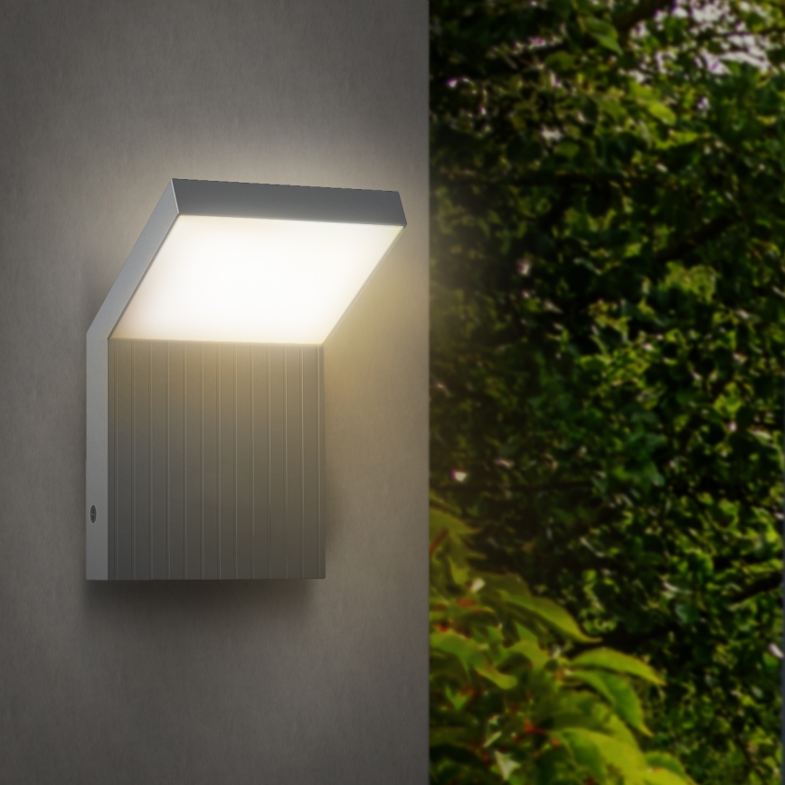 Brilagi - LED ulkoseinävalaisin RIANO LED/8W/230V hopeanvärinen IP65