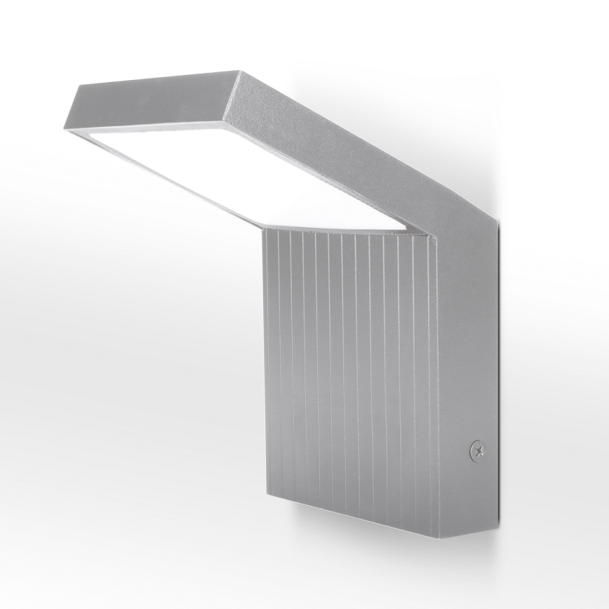 Brilagi - LED ulkoseinävalaisin RIANO LED/8W/230V hopeanvärinen IP65