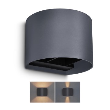 Brilagi - LED-ulkoseinävalaisin RONDO LED/6W/230V antrasiitti IP54