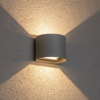 Brilagi - LED-ulkoseinävalaisin RONDO LED/6W/230V harmaa IP54