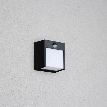Brilagi - LED-ulkovaloseinävalaisin liiketunnistimella TERNI LED/12W/230V musta IP44