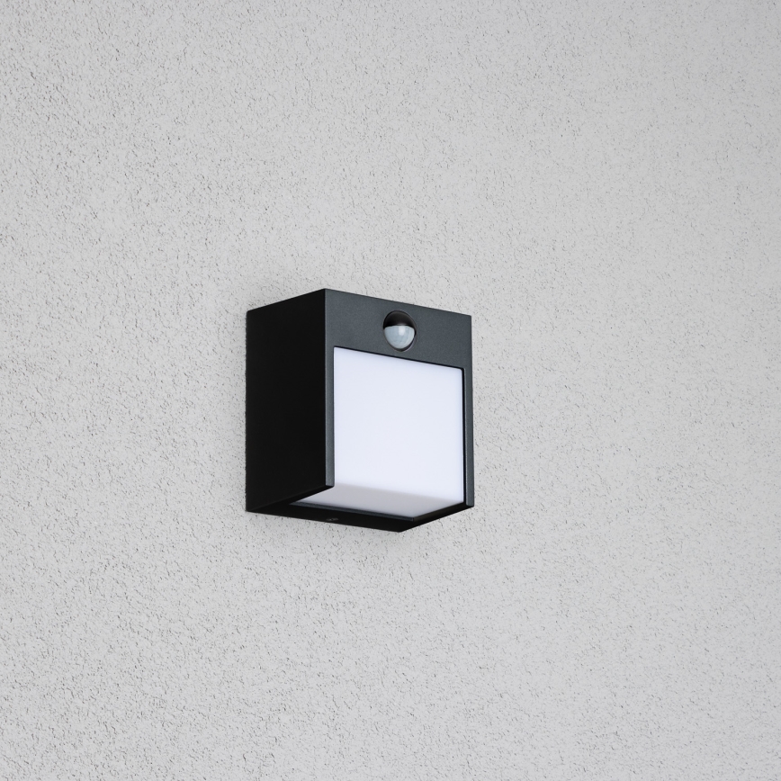 Brilagi - LED-ulkovaloseinävalaisin liiketunnistimella TERNI LED/12W/230V musta IP44