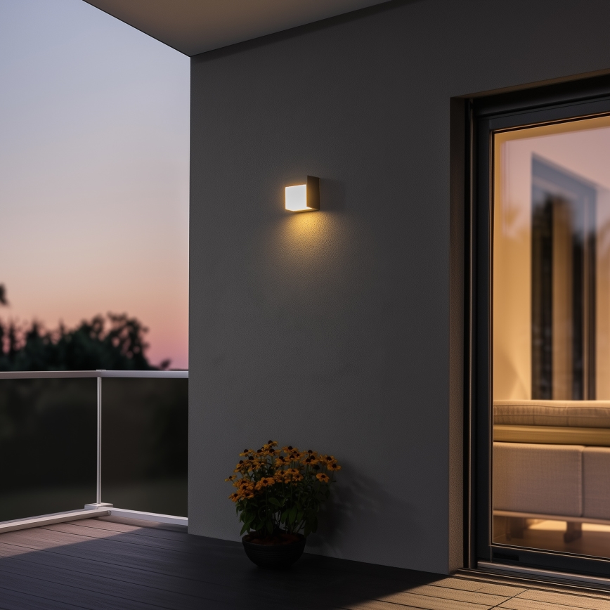 Brilagi - LED-ulkoseinävalaisin TERNI LED/12W/230V harmaa IP44