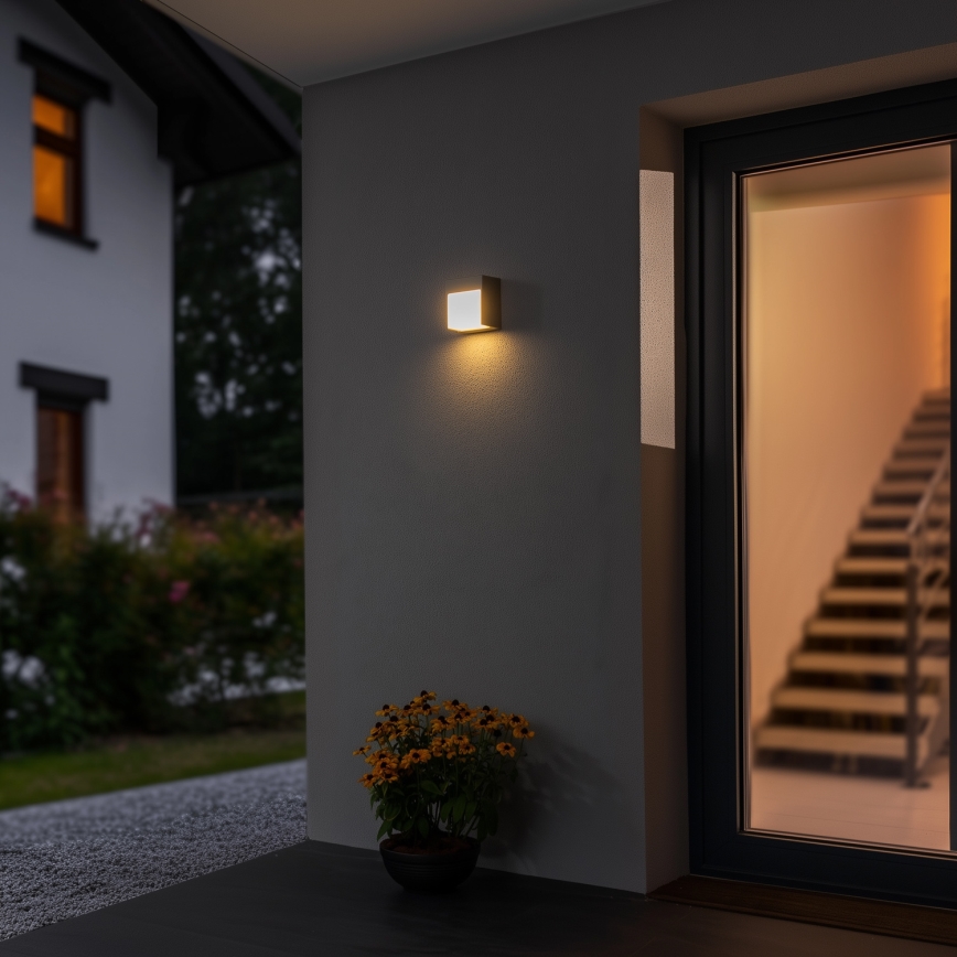 Brilagi - LED-ulkoseinävalaisin TERNI LED/12W/230V harmaa IP44