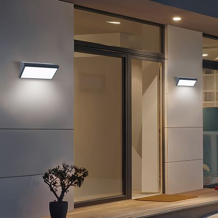 Brilagi - LED-ulkoseinävalaisin TRIANGLE LED/20W/230V 3000/4000/6500K antrasiitti IP65