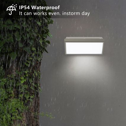 Brilagi - LED-ulkoseinävalaisin TRIANGLE LED/20W/230V harmaa IP65
