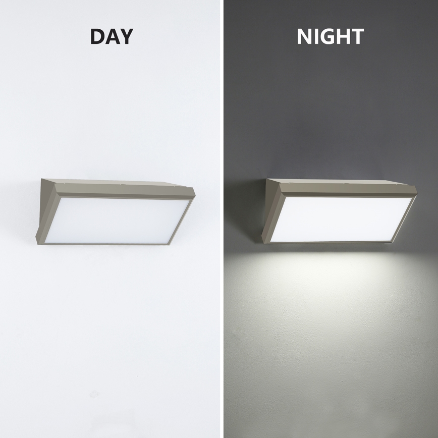 Brilagi - LED-ulkoseinävalaisin TRIANGLE LED/20W/230V harmaa IP65
