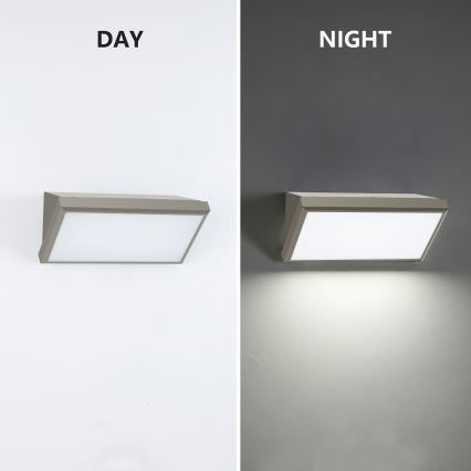 Brilagi - LED-ulkovaloseinävalaisin liiketunnistimella TRIANGLE LED/20W/230V harmaa IP65